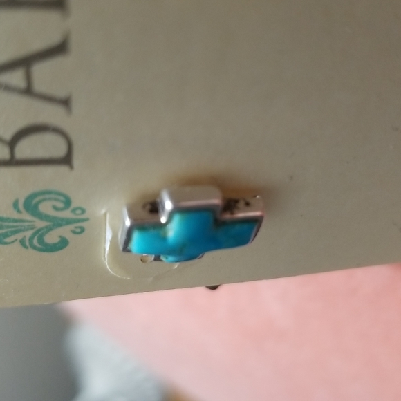 BARSE Cross-Torquise-Sterling Silver Earrings - Picture 2 of 6